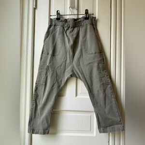 Pietsie Women's Gray Green Harem Cargo Pants